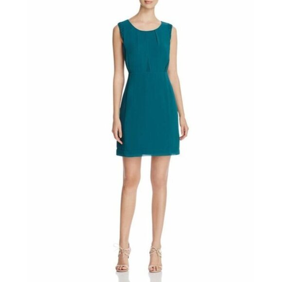 Green Pleated Wear to Work Sheath Dress NWT 6 - Picture 6 of 8